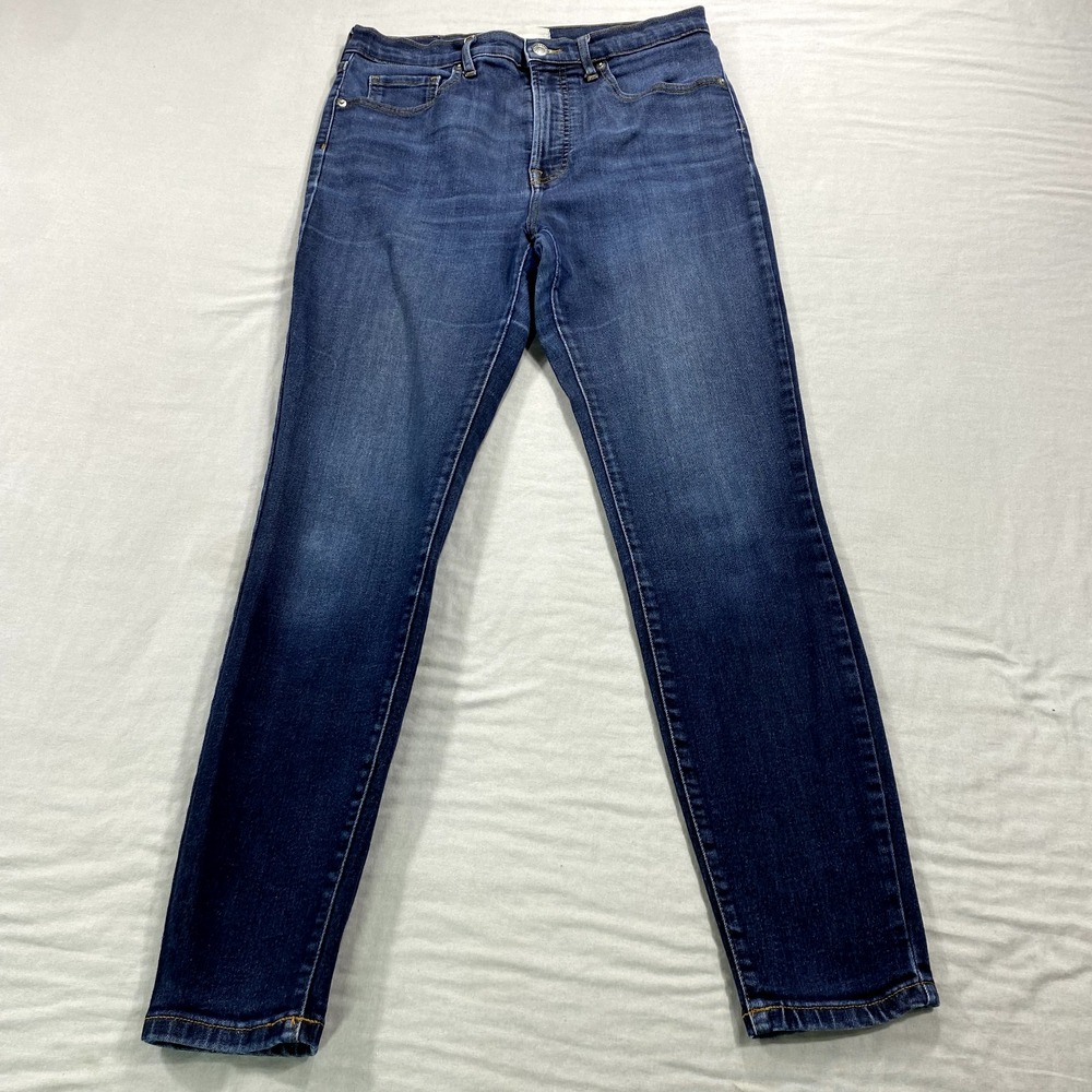 Everlane Jeans Womens 30 Blue Denim The Curvy High Rise Skinny Dark Wash Stretch